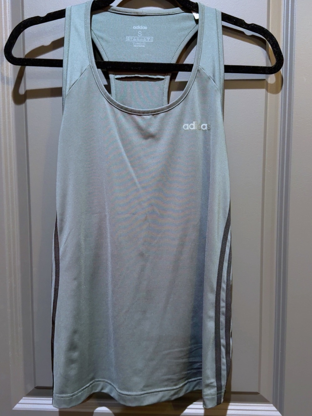 adidas Light Blue Racerback Athletic Tank Top